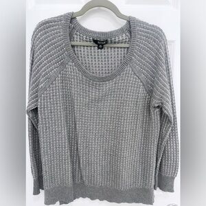 a.n.a Textured Knit Gray Sweater